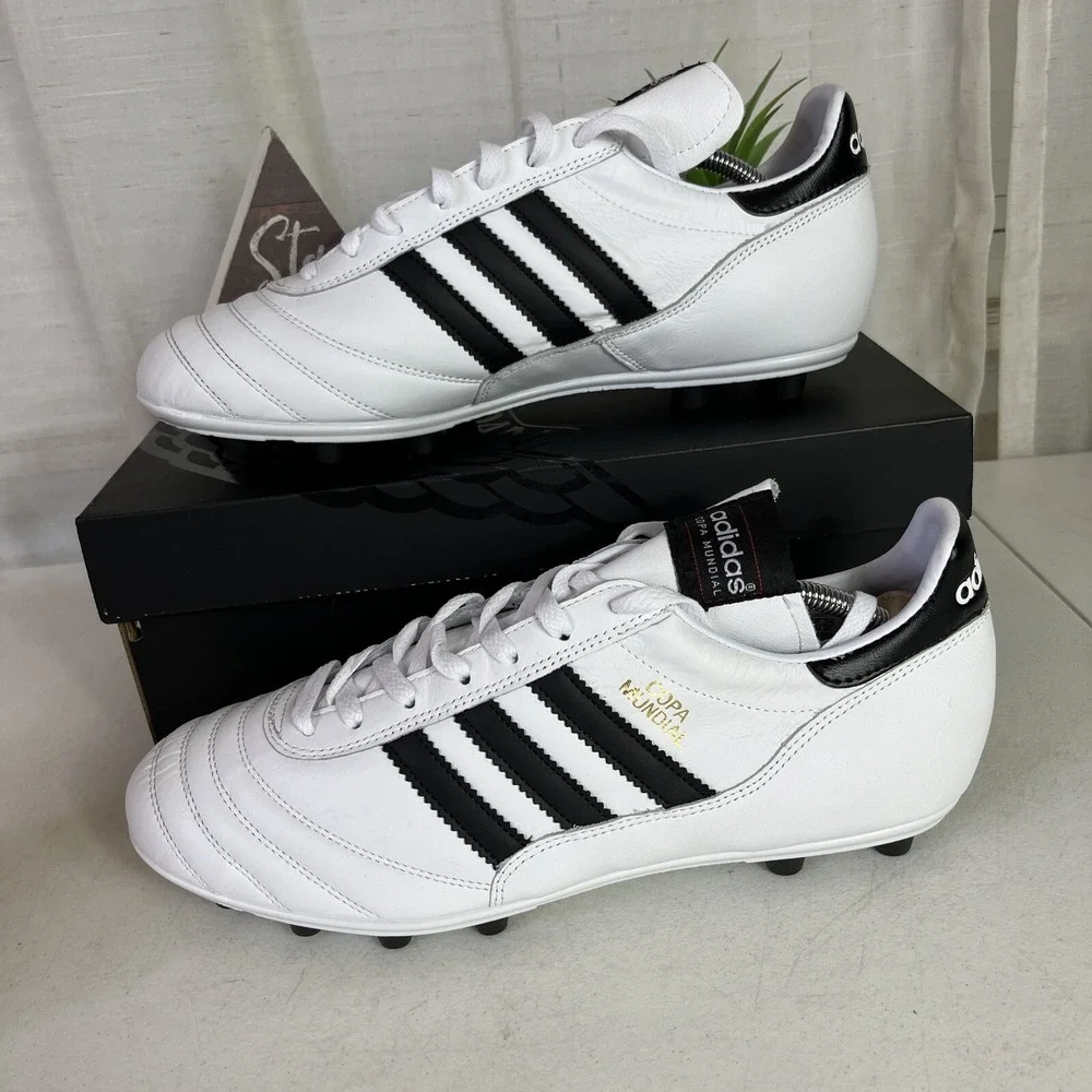 Adidas Copa Mundial Leather White Black‎ Soccer Shoes Cleats ID4050 Men's Size 7